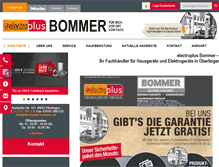 Tablet Screenshot of elektrocenter-bommer.de